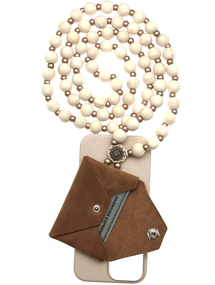 "CITY WALLET" SASH | SAFFIANO OATMEAL CASE